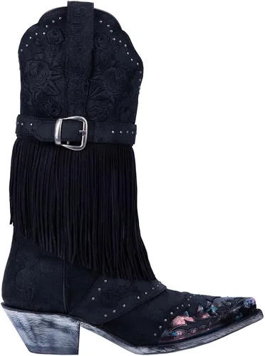 Miniatura 4 de Dan Post Boots Womens Bed Of Roses Snip Toe Casual Boots Mid Calf Mid Heel 2-3" - Black