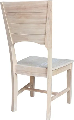 Miniatura 6 de IC INTERNATIONAL CONCEPTS Canyon Collection - Juego de dos sillas de madera maciza sin terminar