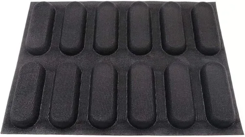 Miniatura 3 de Molde de pan francés perforado antiadherente de silicona, moldes para perros calientes, forros para hornear, molde de pan