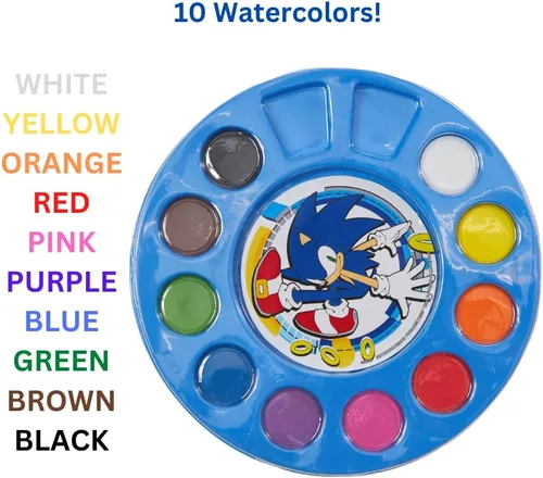 Miniatura 7 de Innovative Designs Juego de Arte para Niños de Sonic the Hedgehog de Creatividad Diversión para Colorear, Pintar y Manualidades