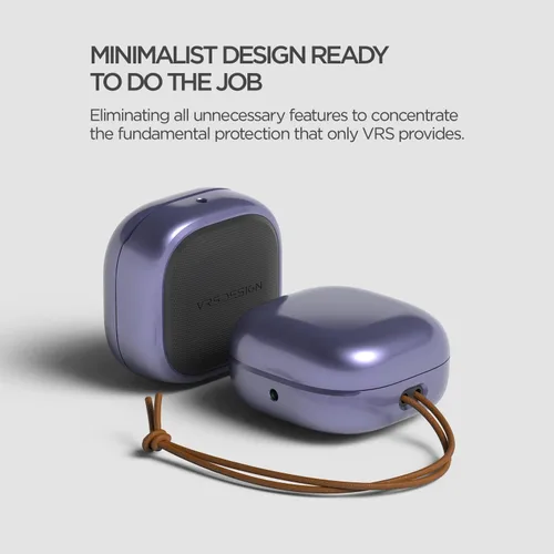 Miniatura 4 de VRS Design Funda moderna para Galaxy Buds (2023, 2022, 2021, 2020), color morado