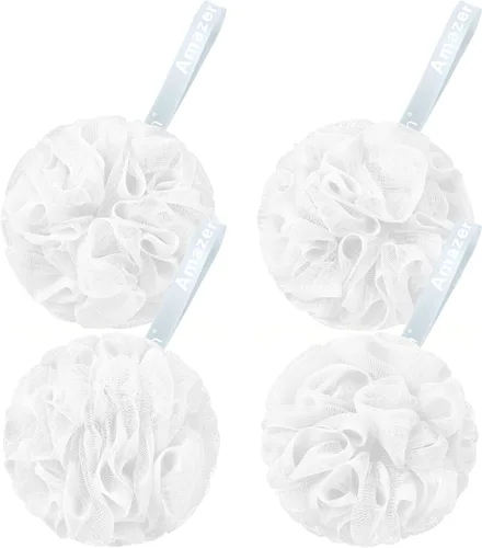 Miniatura 10 de AmazerBath Esponja de Lufa 60g/Pieza, Esponja Exfoliante de Baño Depuradora Corporal, Juego de Lufa de 4 - Blanco Gris-Rosa-Verde Militar-Verde