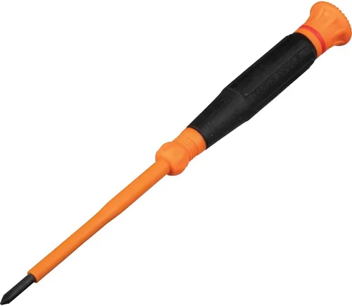Miniatura 9 de Klein Tools 6233INS - Destornillador de precisión aislado, mini destornillador eléctrico Phillips #0, 1000 voltios, mango de agarre acolchado