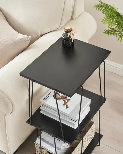Miniatura 5 de KJGKK Mesa auxiliar alta, mesa auxiliar pequeña, mesa decorativa de 29 pulgadas de alto, mesita de noche para sala de estar, dormitorio y oficina
