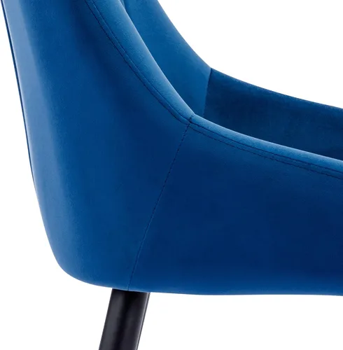 Miniatura 7 de DUHOME Juego de 2 sillas de comedor, sillas decorativas tapizadas sin brazos, silla de ocio con respaldo alto de mediados de siglo, silla de Azul