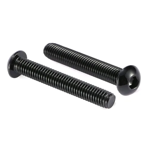 Miniatura 20 de Tornillos de cabeza de botón de 1/4-20 x 3/4 pulgadas, 20 tornillos de acero inoxidable 304 18-8, unidad hexagonal Allen, óxido negro por SG TZH