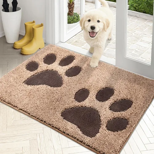 Miniatura 43 de PURRUGS Tapete para puerta que atrapa la suciedad, 32 x 70 pulgadas, antideslizante, lavable a máquina, tapete de microfibra para entrada, tapete