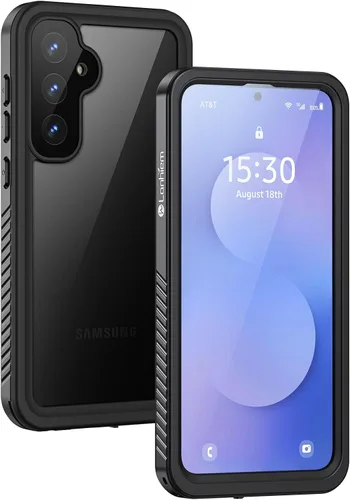 Miniatura 13 de Lanhiem Funda para Samsung Galaxy S24 FE, IP68 impermeable a prueba de polvo con protector de pantalla integrado, funda protectora de cuerpo Negro
