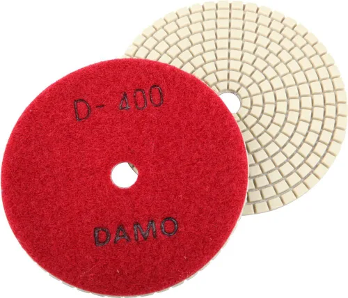 Miniatura 10 de DAMO Juego de 7 almohadillas de pulido de diamante seco de 4 pulgadas con soporte trasero para superficies de granito, hormigón y mármol