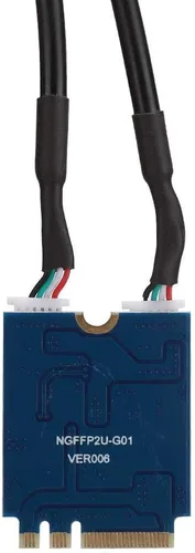 Miniatura 5 de M.2 NGFF a tarjeta elevadora USB, llave A-E a doble puerto USB2.0 tarjeta de expansión de interfaz, adaptador de cable, fácil de instalar y cómodo