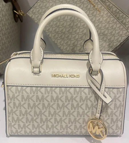 Miniatura 7 de Michael Kors Bolsa de viaje extra pequeña de piel y lona recubierta