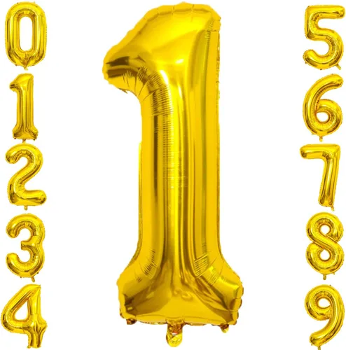 Globo dorado grande de 40 pulgadas con letras del alfabeto de Mylar de aluminio de helio, globos de número grande para cumpleaños, aniversario,