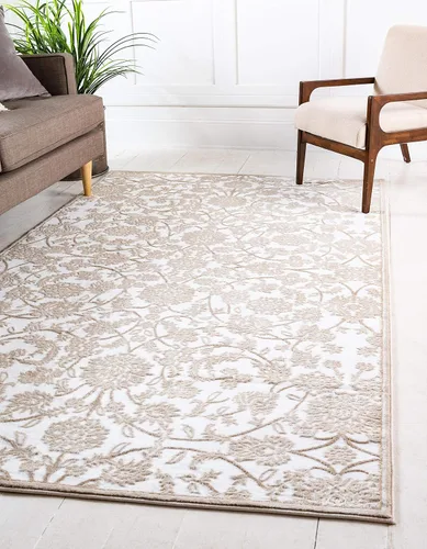 Miniatura 15 de Unique Loom Colección Rushmore Alfombra de Área - Taft (2' 6" x 13' 1" Corredor, Blanco Nieve/Beige)