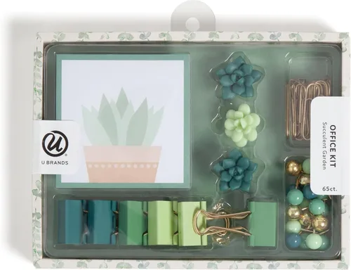 Miniatura 9 de U Brands Kit de accesorios de oficina, suministros de oficina, incluye 65 estándar, 5 jumbo y 30 clips de papel de tamaño mediano en un surtido