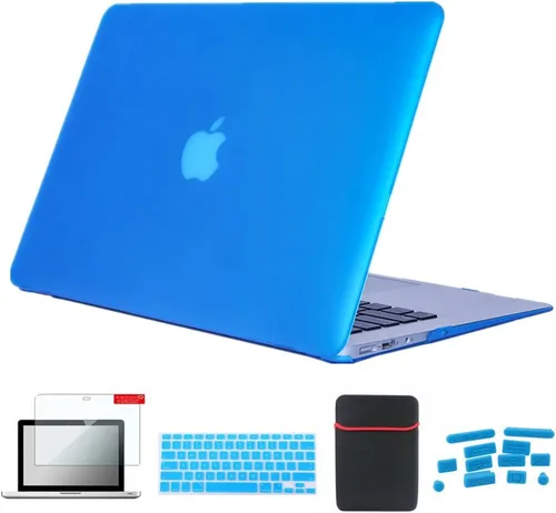 Miniatura 42 de Pack 5 en 1 de carcasa para MacBook Air, de Se7enline, de plástico duro, tacto suave, con protector de teclado de silicón, protector de pantalla