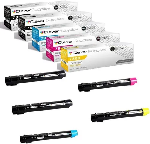 Miniatura 127 de CS compatible Xerox Phaser 6510/WorkCentre 6515 (106r03480) 2 cartuchos de tóner negro para Phaser 6510, WorkCentre 6515 2 negro