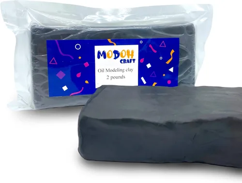 Arcilla de modelado de plastilina a base de aceite, arcilla reutilizable no endurecedera, arcilla no tóxica sin horneado profesional a base de Gris