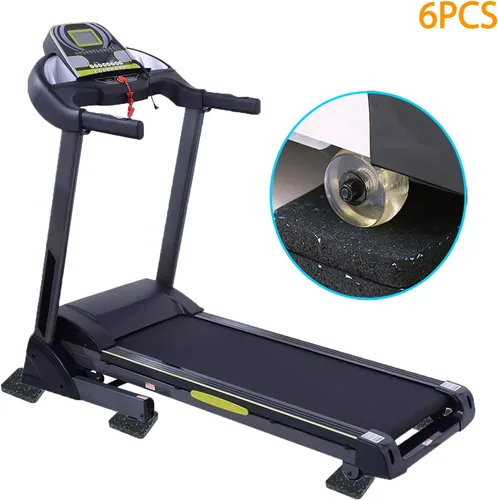 Miniatura 3 de Almohadillas para cinta de correr, tapete para equipo de ejercicio con goma de alta densidad para proteger suelos de 3.94 x 3.94 x 0.5 pulgadas