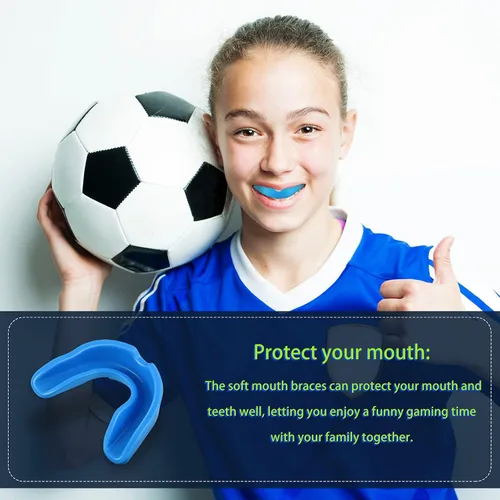 Miniatura 4 de Paquete de 30 protectores bucales deportivos para jóvenes, protector bucal suave para fútbol, suministros deportivos, protección bucal atlética