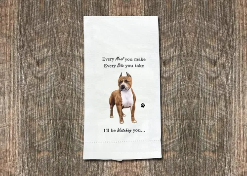 Miniatura 3 de E&S Imports Toallas de cocina Pit Bull - Suaves, muy absorbentes - Regalos Pit Bull - Toallas de platos y té - Reutilizables, secan rápido - 100%
