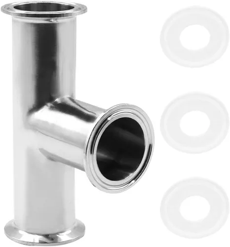 Beduan 1.5 "Tri Clamp Tee 3 Way Acero inoxidable 304 Instalación sanitaria (tubo de 1.496 in OD)