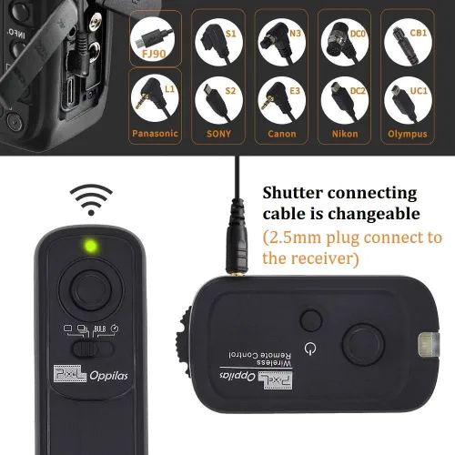 Miniatura 5 de Pixel Cámara Disparador Remoto Inalámbrico RW-DC0 para Nikon Z8 Z9 D3 D4 D5 D6 D800 D850 D800E D810A D810 D700 D500 D300 D300s D200 F100 F90 F90X F6
