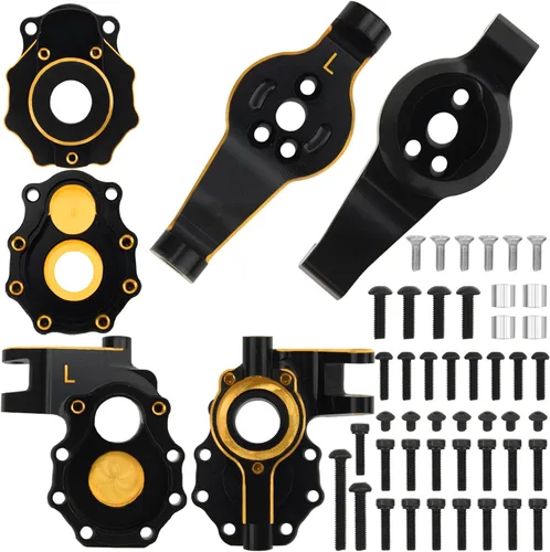 ShareGoo - Cubiertas de latón TRX4 para eje de portal, contrapeso, compatibles con Traxxas 1/10 TRX4 TRX6 RC Crawler Car (juego 3 en 1)
