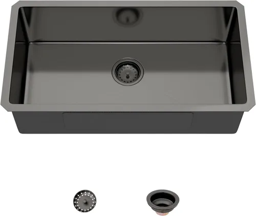 Miniatura 29 de Mocoloo Fregadero de barra de montaje inferior de 15 pulgadas, fregadero de cocina pequeño de 15 x 15 pulgadas, calibre 18, de acero inoxidable