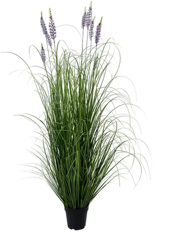 Miniatura 11 de AfanD Planta artificial de lavanda de 35 pulgadas (paquete de 2) – Plantas y flores decorativas altas para interiores del hogar en maceta, planta