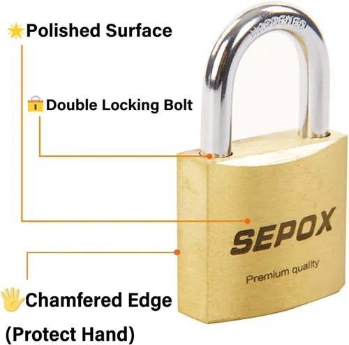 Miniatura 6 de SEPOX® Paquete de 16 candados de latón macizo con las mismas llaves, 24 piezas, cuerpo resistente y compacto de 1-3/16 pulgadas, cerradura pequeña
