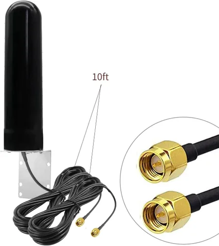 Miniatura 2 de Alta ganancia 10-12dBi banda ancha al aire libre montaje en pared dual SMA 3G/4G LTE antena para 4G LTE router módem puerta de enlace teléfono
