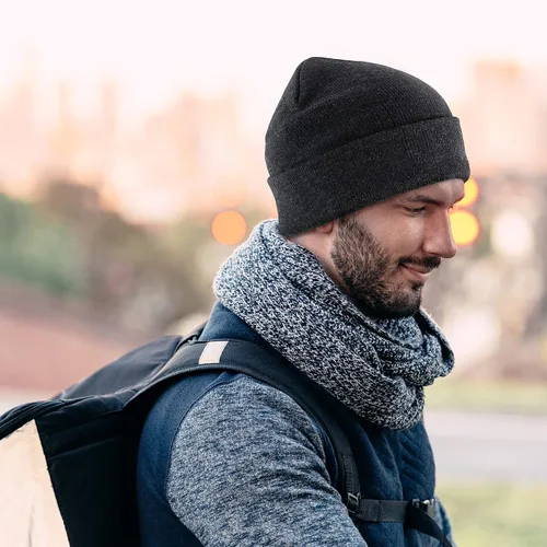 Miniatura 4 de Trendy Apparel Shop XXL - Gorro de invierno de gran tamaño con puño sólido