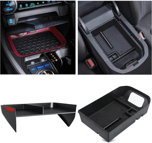 DIAMOOKY Organizador de Consola Central Mejorado Compatible con Toyota RAV4 2025 2024 2023 2022 2021 2020 2019 Accesorios Interiores, Bandeja de