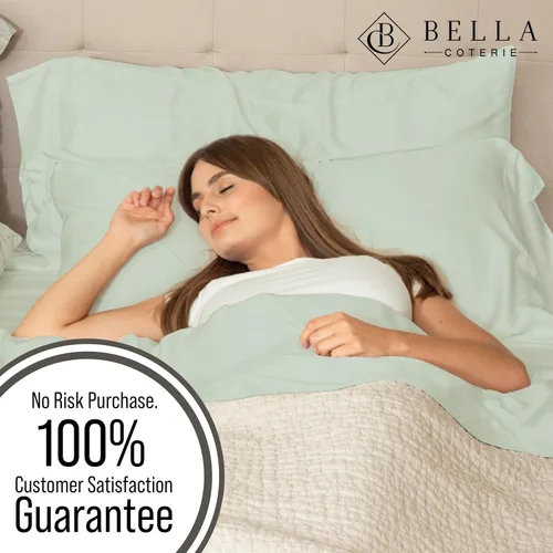 Miniatura 5 de Bella Coterie - Juego de funda de almohada de viscosa de bambú de lujo tamaño King, 100% cultivado orgánicamente, ultra suave, refrescante, 2 piezas