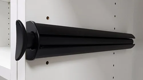 Miniatura 3 de TAG Hardware - Barra de valet de 11 3/4 pulgadas de largo para armario (negro)