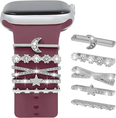 Miniatura 6 de Correas decorativas para anillo compatibles con correas de Apple Watch de 1.496 pulgadas, 1.575 pulgadas, 1.614 pulgadas, 1.654 pulgadas, 1.732