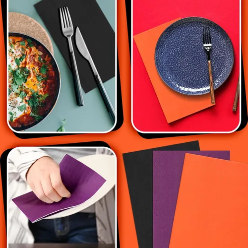 Miniatura 4 de Qilery Juneteenth - 120 servilletas de papel desechables para invitados de cóctel para fiestas afroamericanas, toallas de mano, decoración de Morado