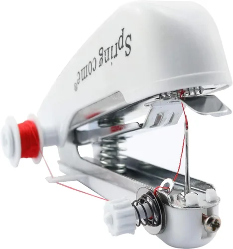 Miniatura 3 de Máquina de coser manual portátil 9.8x6.1x1.4 in Máquina de coser a mano para ropa, seda, dobladillo, cortina, tela