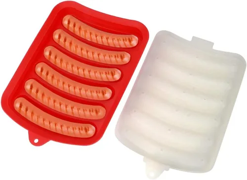Miniatura 5 de TOPINCN Herramientas de suplemento de jamón para perritos calientes, salchicha de jamón para caja de salchichas, 3 piezas de silicona para rellenos