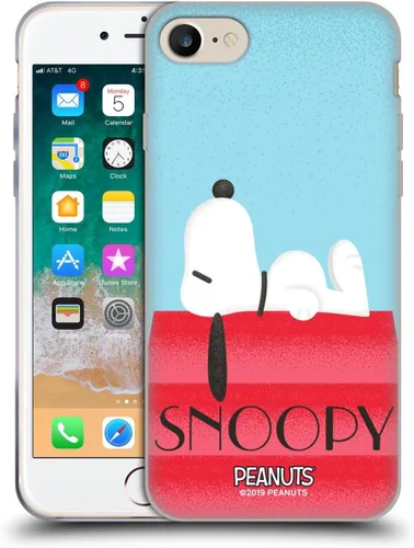 Miniatura 69 de Head Case Designs Snoopy Deco Dreams - Funda de gel suave con licencia oficial de Peanuts Blue Pattern compatible con Apple iPhone 7 Plus/iPhone 8
