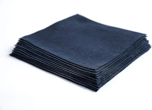 Miniatura 2 de Solino Home Servilletas de cóctel de lino azul marino de 6 x 6 pulgadas, juego de 12 servilletas de tela de lino 100% puro, suave, duradero