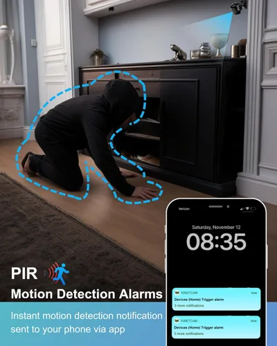 Miniatura 4 de Cámara Interior Inalámbrica 1080P, Cámara Wi-Fi para Seguridad del Hogar, Monitoreo de Mascotas, Detección de Movimiento y Visión Nocturna, Cámara