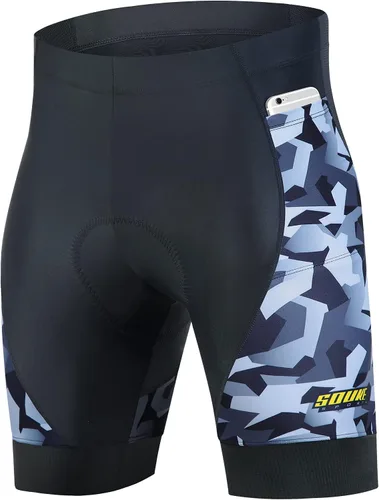Miniatura 11 de Souke Sports Pantalones cortos de ciclismo acolchados para hombre, cómodos pantalones de ciclismo de carretera