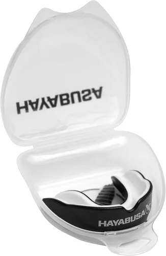 Miniatura 12 de Hayabusa Combat Sports - Protector bucal para jóvenes, niños y adultos, viene con funda, color negro/dorado, juvenil