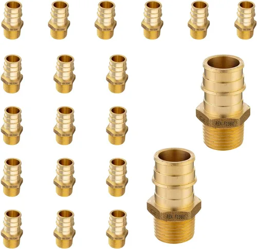 Miniatura 54 de Paquete de 2 accesorios de expansión Niikappu Pex-A, adaptador de flujo completo NPT hembra de 1 pulgada Pex-A x 1 pulgada, accesorio de tubería