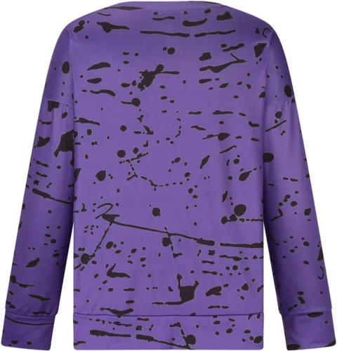 Miniatura 3 de Camisas de manga larga para mujer 2023 Casul cuello redondo, sudaderas ligeras con estampado a la moda, sueltas, tops de moda