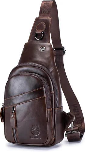Miniatura 202 de LUKZIJAES Bolso bandolera de cuero genuino para hombre