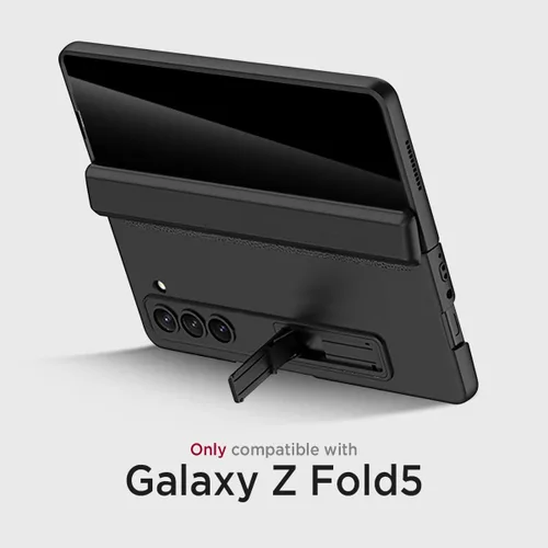 Miniatura 2 de Miimall Funda para Samsung Galaxy Z Fold 5 con protector de pantalla de privacidad, soporte ajustable integrado y protección magnética de bisagra