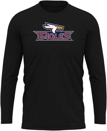 Miniatura 285 de Camisa deportiva de manga larga oficial de la NCAA Collegiate para hombre, colección negra con logotipo primario