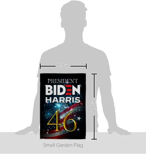 Miniatura 2 de Biden Harris Flag Juego de bandera de jardín President 46 con soporte de pared para votación patriótica, fiesta de té republicana demócrata